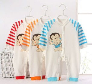 廣平全棉連身衣 嬰幼兒服裝定制,添喜針織批發(fā)零售
